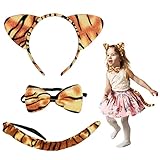 Fennoral 3tlg Tiger Kinderkostüm Tigerohren Stirnband mit Schwanz...