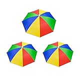 MoK 3 Stück Regenschirmhut, Faltbarer Sonnenschirm Hut,...