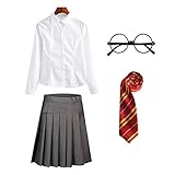 FStory&Winyee Zauberer Set Bluse Rock Weste Krawatte Brille Kostüm...