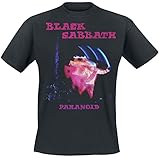 Black Sabbath Paranoid Tracklist Männer T-Shirt schwarz M 100%...