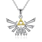 YFN Zelda Halskette Sterling Silber Anime Anhänger Kette Zelda...