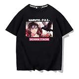 Uchiha Itachi Sasuke Anime T-Shirt Sommer Lässig Locker Kurzarm...