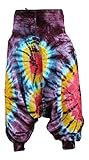 SHOPOHOLIC FASHION Hippie Bunt Batik Baggy Haremshose, Locker Sitzend...
