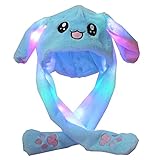 AONAT Niedliche Hase Plüsch Hut mit LED Licht Hasen mütze bewegliche...