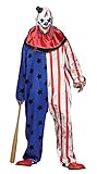 shoperama Evil Clown Herren-Kostüm Overall mit Sternen inklusive...