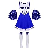 Alvivi Cheer Leader Kostüm Kinder Mädchen Cheerleading Schulmädchen...