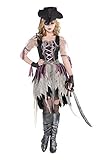 Amscam 848275-55 - Erwachsenenkostüm Geister Pirat, Kleid,...