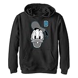 Disney Jungen Klassisch Mickey Letter Duck Hoodie, Schwarz, M