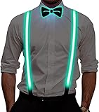 Ausolee Hosenträger Herren, Leuchtende Herren-LED-Hosenträger und...