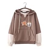 HIMI HIMIFASHION Niedlicher Hoodie für Teenager Mädchen Kawaii Milch...