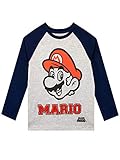Unbekannt Super Mario Mädchen Langarmshirt Grau 122