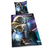 Jedi Yoda Star Wars Bettwäsche glatt Luke Schwert Lucasfilm 135 x 200...