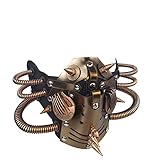 Ubauta Steampunk Ledermaske Cosplay Maske Punk Rivet Maskerade...