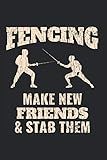 Fencing Make New Friends And Stab Them T Shirt Gift Calendar 2021:...