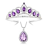 Lila Tiara Prinzessin Sofia die Erste Stirnband & Amulett Halskette...