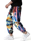 LucMatton Herren-Jogginghose mit weitem Bein, tolles Print-Design,...