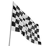 TRIXES große schwarz/weiß kariert Flagge Motorsport Formel 1 Kart...