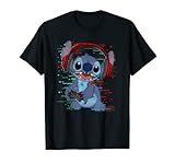 Disney Lilo & Stitch Gamer Glitch Headset and Controller T-Shirt