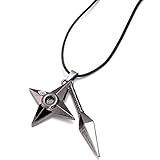 Naruto Halskette mit Anhänger, Metall, Kunai und Shuriken