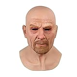 fllyiingu Alte Mann Maske, realistische alte Mann Gesichtsabdeckung...