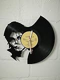 Wanduhr aus Vinyl Schallplattenuhr mit Michael Jackson Motiv upcycling...