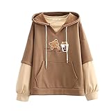 Kawaii Hoodie, Sweatshirt, für Teenage-Mädchen, süßer Bär mit...