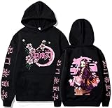 OLIPHEE Unisex Hoodie Inspiriert von Anime Demon Slayer Druck Nezuko...