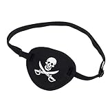 Wakauto Weiche Bequeme Schwarze Piraten-Augenklappen-Augenmaske für...