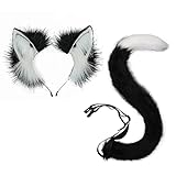 VIGVAN Katzenohren Schwanz Fuchsohren Schwanz Set Halloween...