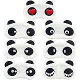 Yueser 7 Stücke Schlafmaske Süße Panda Schlafmaske Gummiband Sleep...