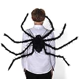 smanyanl Halloween Giant Spider Dekorationen, 49 Zoll große Schwarze...