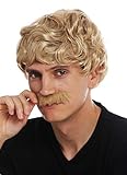 WIG ME UP - 69089-ZA82A Perücke Schnauzbart Karneval Herren kurz...