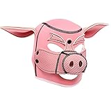 AlevRam Schweinemaske Erwachsene,Latex Vollkopfmaske Gepolsterte Gummi...