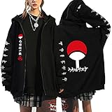 Vocha Anime Kleidung Itachi Akatsuki Kapuzenjacke Zip-up Hoodie...
