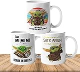 3er Tassen-Bundle Set - Tasse mit Spruch 'Das Mimimi stark in dir ist'...