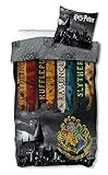 Harry Potter Bettwäsche, Bettdeckenbezug, 140 x 200 cm und Kissen, 63...