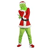MINASAN Herren Cosplay Kostüm ChristmasGrinch Weihnachten Outfit...