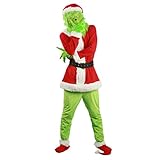 MINASAN Herren Cosplay Kostüm ChristmasGrinch Weihnachten Outfit...