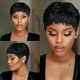 Frauen Synthetisches kurzhaarperücke damen,Pixie Cut Perücken...