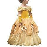 FYMNSI Mädchen Prinzessin Belle Kleid Die Schöne und das Biest...