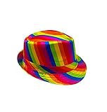 CLEARFEE Party Hut Regenbogen Hut, Rainbow LGBT, OneSize, Disko...