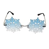 VALICLUD 1 Paar Neuheit Party Sonnenbrille Schneeflocke Form Kreative...