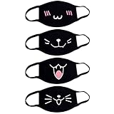 TOPEREUR 4/5/6/8/10 Stück Mundschutz Anime Cartoon Maske Unisex...