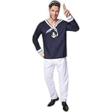 dressforfun Herrenkostüm Seemann | Schönes Oberteil im Marinelook |...