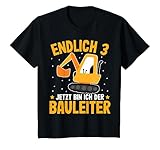 Kinder Bagger T-Shirt 3 Jahre Junge | Jungen 3. Geburtstag Bagger...