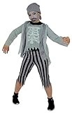 Foxxeo 40120 | Skelett Piraten-Kostüm für Kinder Pirat Kinderkostüm...