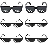 YOUYIKE 6 Paar Pixel Mosaik Brille, Coole Brille, Kunststoff Pixel...