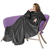 Decke mit Ärmeln Erwachsene Ärmeldecke - Kuscheldecke Flanell mit...