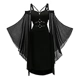 CNVAUIE Gothic Kleid Halloween Kostüm für Frauen Mittelalterliches...