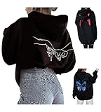 Damen Frauen Teenager Mädchen Oversize Kapuzenpullover Cool Langarm...